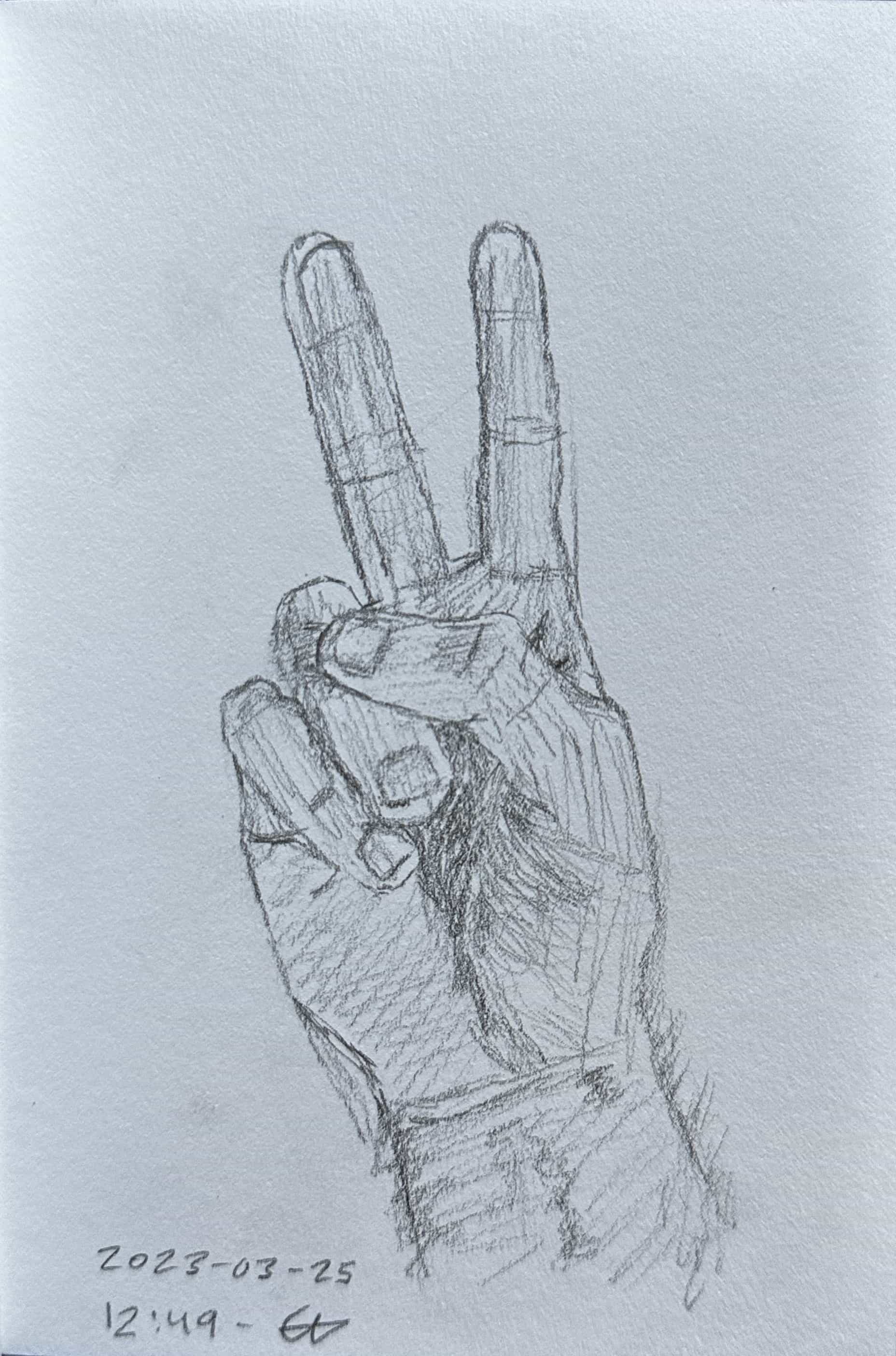 Sketch of a peace sign